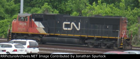 CN 5638, looking from conductor's side to the rear